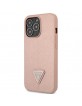 GUESS iPhone 14 Pro Max Case Cover Saffiano Triangle Pink