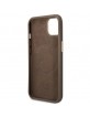 Guess iPhone 14 MagSafe Case Cover 4G Logo Plate Brown