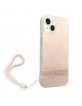 Guess iPhone 14 Plus Case Cover 4G Print Strap Pink