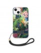 Guess iPhone 14 Plus Case Cover Flowers Print Strap Blue