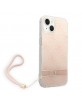 Guess iPhone 14 Case Cover 4G Print Strap Pink