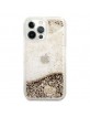 Guess iPhone 14 Pro Max Hülle Case Cover Glitter Charms Gold
