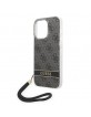 Guess iPhone 14 Pro Max Case Cover 4G Print Strap Black