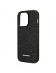 Karl Lagerfeld iPhone 14 Pro Case Cover Glitter Plaque Logo Black