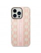 Karl Lagerfeld iPhone 14 Pro Case Monogram Vertical Stripe Pink