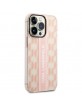 Karl Lagerfeld iPhone 14 Pro Case Monogram Vertical Stripe Pink