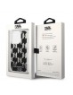 Karl Lagerfeld iPhone 14 Pro Case Monogram Liquid Glitter Black