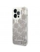 Karl Lagerfeld iPhone 14 Pro Case Monogram Liquid Glitter Silver