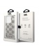 Karl Lagerfeld iPhone 14 Pro Hülle Case Monogram Liquid Glitter Silber