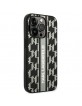 Karl Lagerfeld iPhone 14 Pro Hülle Case Cover Monogram Stripe Grau