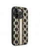 Karl Lagerfeld iPhone 14 Pro Hülle Case Cover Monogram Stripe Braun