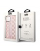 Karl Lagerfeld iPhone 14 Plus Case Monogram Vertical Stripe Pink