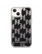 Karl Lagerfeld iPhone 14 Plus Hülle Case Monogram Liquid Glitter Schwarz