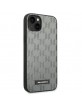 Karl Lagerfeld iPhone 14 Plus Case Saffiano Monogram Metal Logo Grey