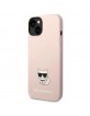 Karl Lagerfeld iPhone 14 Plus Hülle Case Silikon Choupette Body Rosa
