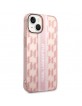 Karl Lagerfeld iPhone 14 Hülle Case Monogram Vertical Stripe Rosa