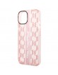 Karl Lagerfeld iPhone 14 Case Monogram Vertical Stripe Pink