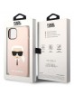 Karl Lagerfeld iPhone 14 Hülle Case Cover Silicon Karl`s Kopf Rosa