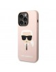 Karl Lagerfeld iPhone 14 Pro Hülle Case Silicon Karl Head Magsafe Rosa Pink
