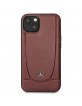 Mercedes iPhone 14 case cover real leather Urban Bengale Red