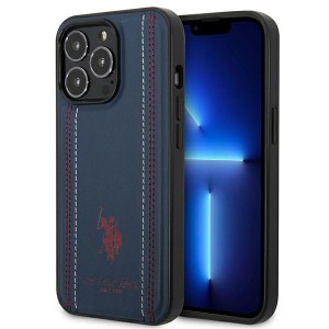 US Polo iPhone 14 Pro Hülle Case Cover Stitch navy Blau