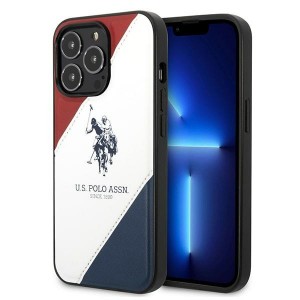 US Polo iPhone 14 Pro Case Cover Embossed Tricolor