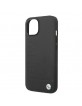 BMW iPhone 14 MagSafe case cover real leather signature black