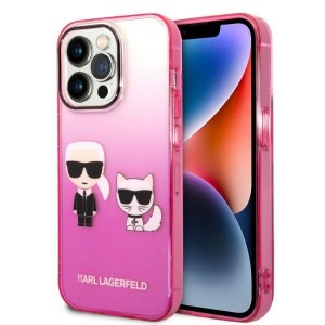Karl Lagerfeld iPhone 14 Pro Case Cover Karl & Choupette Pink