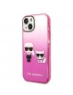 Karl Lagerfeld iPhone 14 Plus / 15 Plus Case Cover Karl & Choupette Pink