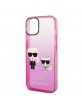 Karl Lagerfeld iPhone 14 Plus Hülle Case Cover Karl & Choupette Pink