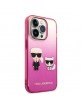 Karl Lagerfeld iPhone 14 Pro Max Hülle Case Cover Karl & Choupette Pink