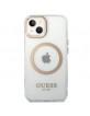 Guess iPhone 14 Magsafe Case Cover Metal Outline Gold