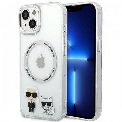Karl Lagerfeld iPhone 14 Plus Magsafe Hülle Case Cover Karl & Choupette Transparent