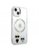Karl Lagerfeld iPhone 14 Plus Magsafe Case Cover Karl & Choupette Transparent