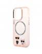 Karl Lagerfeld iPhone 14 Pro Magsafe Hülle Case Cover Karl & Choupette Rosa