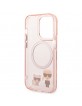 Karl Lagerfeld iPhone 14 Pro Magsafe Case Cover Karl & Choupette Pink
