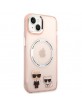 Karl Lagerfeld iPhone 14 Plus Magsafe Case Cover Karl & Choupette Pink