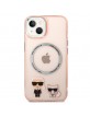 Karl Lagerfeld iPhone 14 Magsafe Case Cover Karl & Choupette Pink