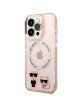 Karl Lagerfeld iPhone 14 Pro Max Magsafe Case Cover Karl & Choupette Pink
