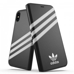 Adidas iPhone XS / X Tasche OR Booklet Case Schwarz