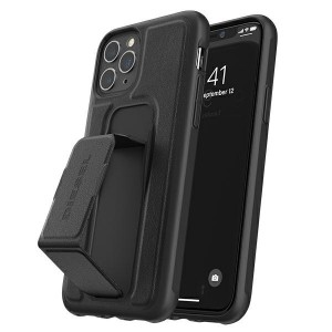 Diesel iPhone 12 / 12 Pro Hülle Case Cover Grip PU Leather schwarz