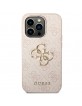Guess iPhone 14 Pro Case Cover 4G Big Metal Logo Pink