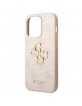 Guess iPhone 14 Pro Case Cover 4G Big Metal Logo Pink