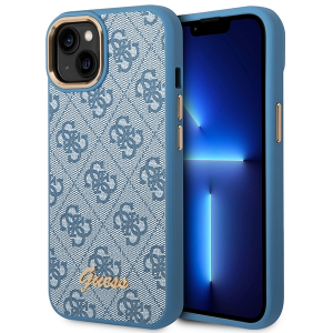 Guess iPhone 14 Case Cover 4G Vintage Logo Blue