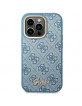 Guess iPhone 14 Pro Max Hülle Case Cover 4G Vintage Logo Blau
