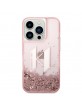 Karl Lagerfeld iPhone 14 Pro Max Case Cover Liquid Glitter Big KL Pink