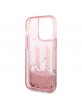 Karl Lagerfeld iPhone 14 Pro Max Hülle Case Cover Liquid Glitter Big KL Rosa