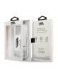 Karl Lagerfeld iPhone 14 Pro Max Hülle Case Cover Liquid Glitter Big KL Silber