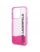 Karl Lagerfeld iPhone 14 Pro Max Case Cover Liquid Glitter Elong Pink