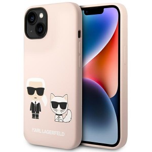Karl Lagerfeld iPhone 14 Plus MagSafe Case Silicone Karl & Choupette Pink
